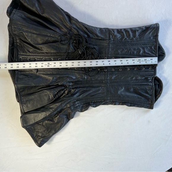 GENUINE LEATHER CORSET MINIDRESS - Picture 4 of 9